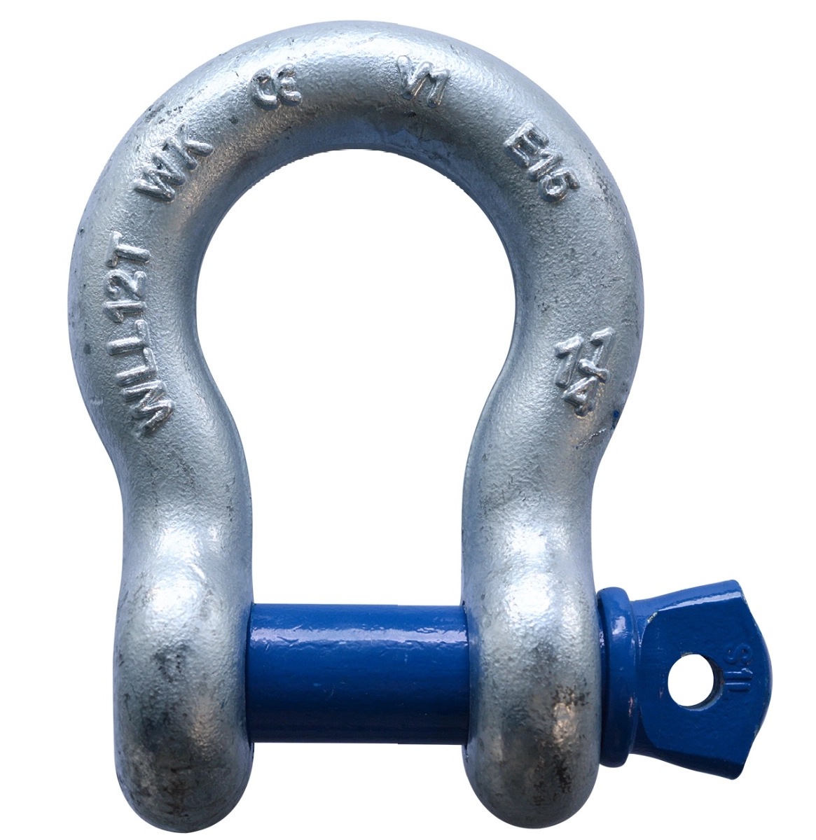 Manille Lyre en inox AISI 316 poli. Finition soignée, filet coulissant