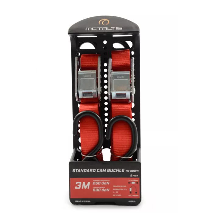 Sangle D'Arrimage En Polypropylène Avec Boucle À Came - 2,5 Cm X 10 M - Charge De 250 Kg - Jaune