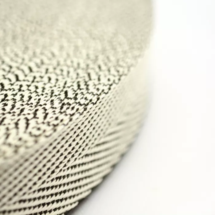Ruban Sergé QUARKZMAN 11 Yards X 30mm - Ruban Coton Chevrons Blanc Pour Couture Et Sacs
