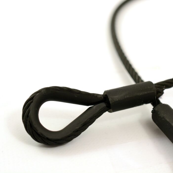 Elingue câble acier noir 6mm teinté dans la masse - 400kg - 5 m. MUVUS - LA  BS