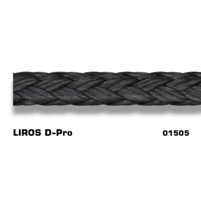 Corde Liros - D-Pro - 6mm - 4300kg - noir - Dyneema