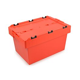Caisse de rangement avec couvercle 52 litres - Rouge