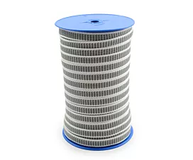 Sangle volet roulant, 14mm Sangle de volet roulant gris/blanc - (largeur 14mm) Sangle volet roulant, 14mm Sangle de volet roulant gris/blanc - (largeur 14mm)