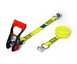 Tout - Sangles 25mm Sangle d’arrimage - 800kg - 3,5m - 25mm - En 2 pièces - Pour rail L-track, Airline - Jaune