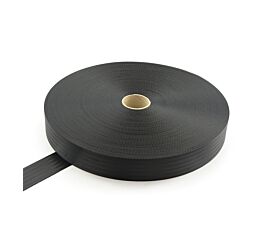 Tout - Black Webbing Sangle ceinture - 2200kg - 48mm - en rouleau - Noir