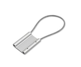 Identification - Etiquettes métal Etiquette ID (aluminium)/Scellé câble blanc - Câble long (31cm) - Haut de gamme