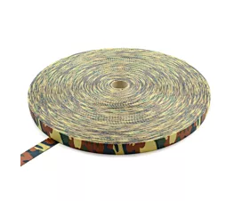 Tout - Polyester Sangle en polyester Camouflage - 35mm - 3750kg - 100m en rouleau - Vert armée