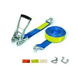 Tout - Sangles 50mm Sangle d’arrimage - 5T - 50mm - En 2 pièces - Crochets au choix - Fluo + étiquette personnalisée Tout - Sangles 50mm Sangle d’arrimage - 5T - 50mm - En 2 pièces - Crochets au choix - Fluo + étiquette personnalisée