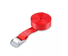 Tout - Sangles 25mm Sangle d’arrimage - 250kg - 4m - 25mm - en une pièce - boucle à came - Rouge Tout - Sangles 25mm Sangle d’arrimage - 250kg - 4m - 25mm - en une pièce - boucle à came - Rouge