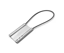 Toutes les accessoires Etiquette ID (aluminium)/Scellé câble blanc - Câble long (31cm)