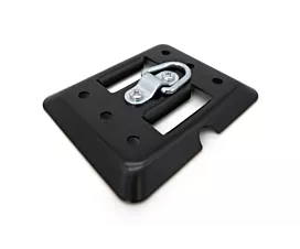 Tout - Hardware noir Mini plaque E-Track avec anneau d'ancrage Tout - Hardware noir Mini plaque E-Track avec anneau d'ancrage