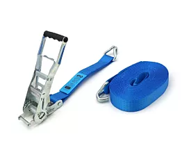 5T - Ergo Sangle d’arrimage - ERGO 5T Eco - 12m - 50mm - En 2 pièces - Crochets doigts serrés - Bleu - STF450