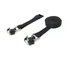 Jusque 500kg - Boucle à came Sangle d’arrimage - 250kg - 3,5m - 25mm - En 2 pièces - Pour rail L-track, Airline - Noir
