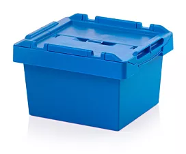 Bacs réutilisables Boîtes de rangement empilables avec couvercle - 40x30x24cm Bacs réutilisables Boîtes de rangement empilables avec couvercle - 40x30x24cm