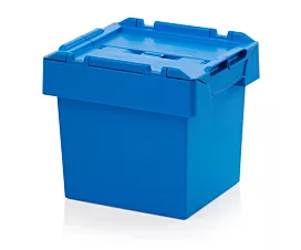 Bacs réutilisables Boîtes de rangement empilables avec couvercle - 40x30x34cm Bacs réutilisables Boîtes de rangement empilables avec couvercle - 40x30x34cm