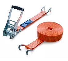 Tout - Sangles 50mm 5T - 9m - 50mm - en 2 pièces - crochets ouverts - Orange
