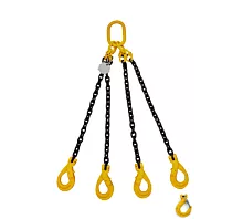 Tout - Chaînes de levage Chaîne de levage - 2,4t - 6mm - 4 brins - Sans raccourcisseurs - G8 - Crochets au choix