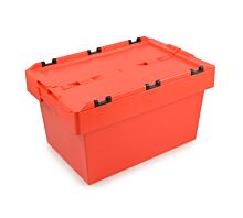Best-sellers - Bacs réutilisables Boîte de rangement empilable avec couvercle - 60x40x34cm - Standard - Rouge