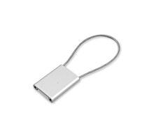 Identification Etiquette ID en aluminium / scellé câble blanc - Câble long - Haut de gamme