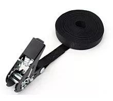 Tout - Sangles sur mesure 100kg -15mm - en une pièce  - Tendeur à cliquet 'micro' - Noir
