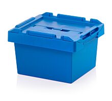 Bacs réutilisables Boîtes de rangement empilables avec couvercle - 40x30x24cm