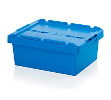 Bacs réutilisables Boîtes de rangement empilables avec couvercle - 60x40x24cm