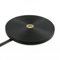 Gordelband polyester 25 mm - 1050 kg - op rol - zwart MB