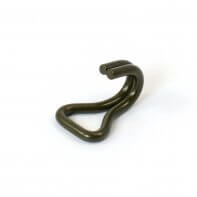 Crochet à griffe double fermé (noir) - 25 mm