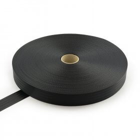 Gordelband polyester 40 mm - 1850 kg - op rol - zwart MB>